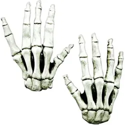 Ghoulish Langfinger Skeletthände weiss (One Size)