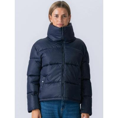 Outdoorjacke TEESHOPPEN "TEESHOPPEN Jacket Short Puffer", Damen, Gr. M, navy, Obermaterial: 100% Nylon, Jacken Outdoorjacke