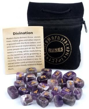 Uplifted Finds 25PCS Natural Rune Stone Set Irregular Engraved Energy Stones For Divination & Healing yellow Jade