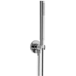 Herzbach Living Spa Wannenset 11.620221.2.01 mit Konushalter, Brauseanschlussbogen, 1.250mm, round, chrom