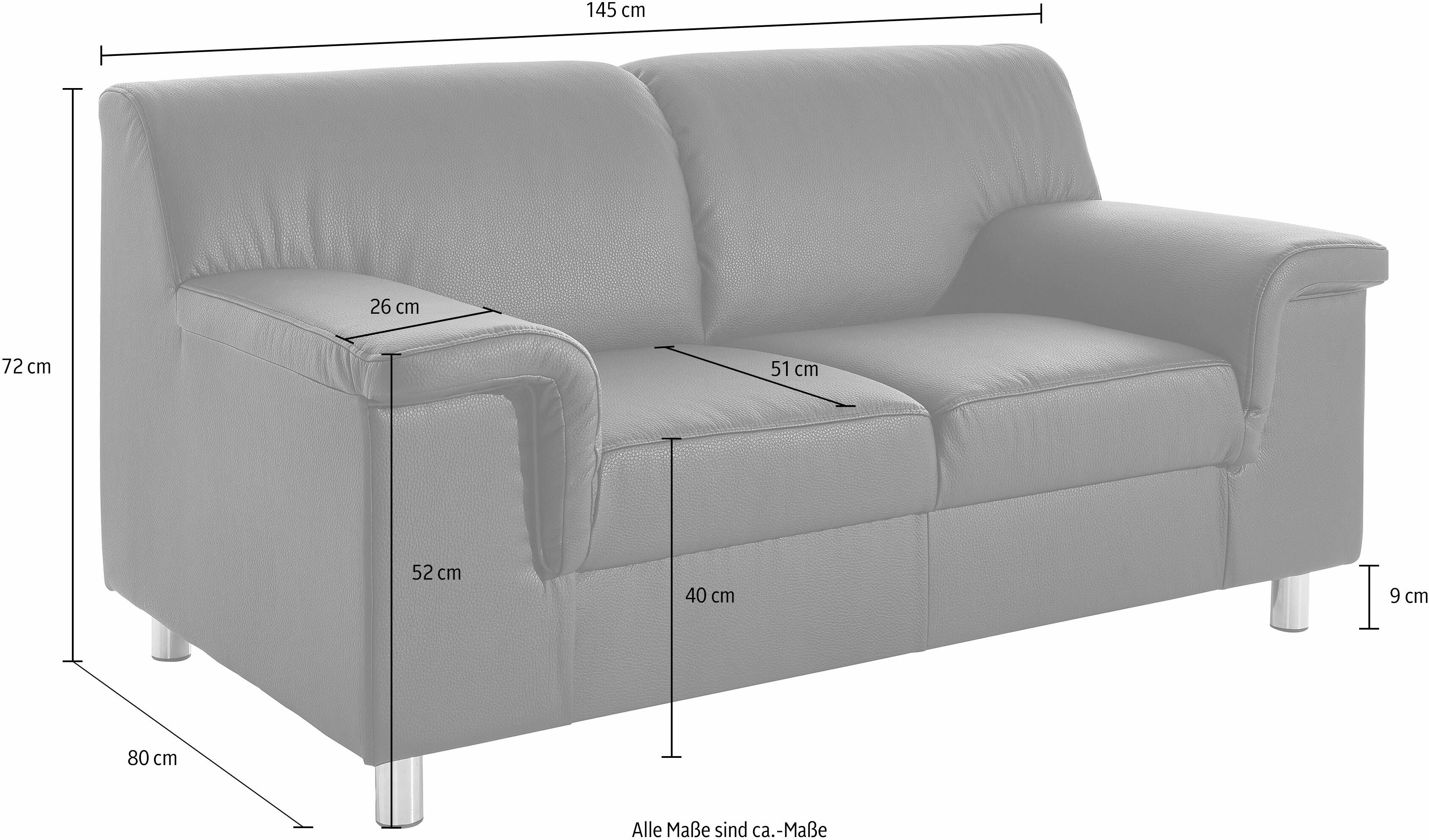 1,5-Sitzer HOME AFFAIRE "Jamie, Sofa mit kompakten Stellmaßen für kleine Räume, Breite 145cm", braun, B:145cm H:72cm T:80cm, Sofas, 1 5-Sitzer