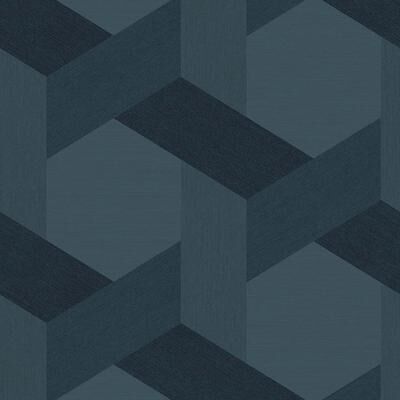 Graham & Brown Fractal Navy Wallpaper