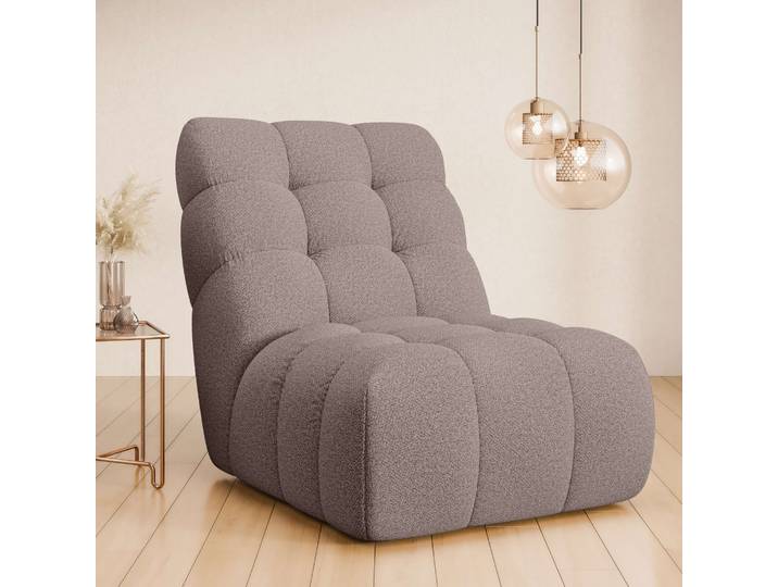 Sessel HOME AFFAIRE AURELIAN, Love Seat XXL, Lese-Sessel, Big-Sessel , braun, B:88,5cm H:95,5cm T:130cm, 100% Polyester, Sessel, Sessel, mit Wellenunterfederung, Velours, Struktur fein, Struktur grob