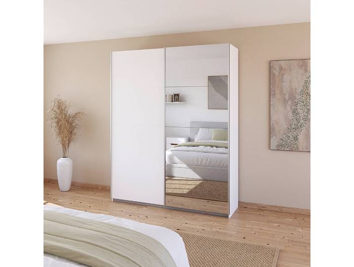 Armoire - Miroir 181cm Blanc/Blanc alpin
