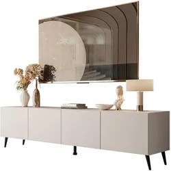 TV-SCHRANK COLGANTE 200 cm Kaschmir aun Schwarzen Beinen