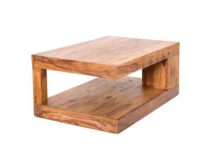 LebensWohnArt Couchtisch Puristischer Couchtisch SHIVA ca.90x60cm massiv Palisander