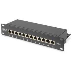 Digitus CAT 6, Klasse E Patch Panel, geschirmt, schwarz