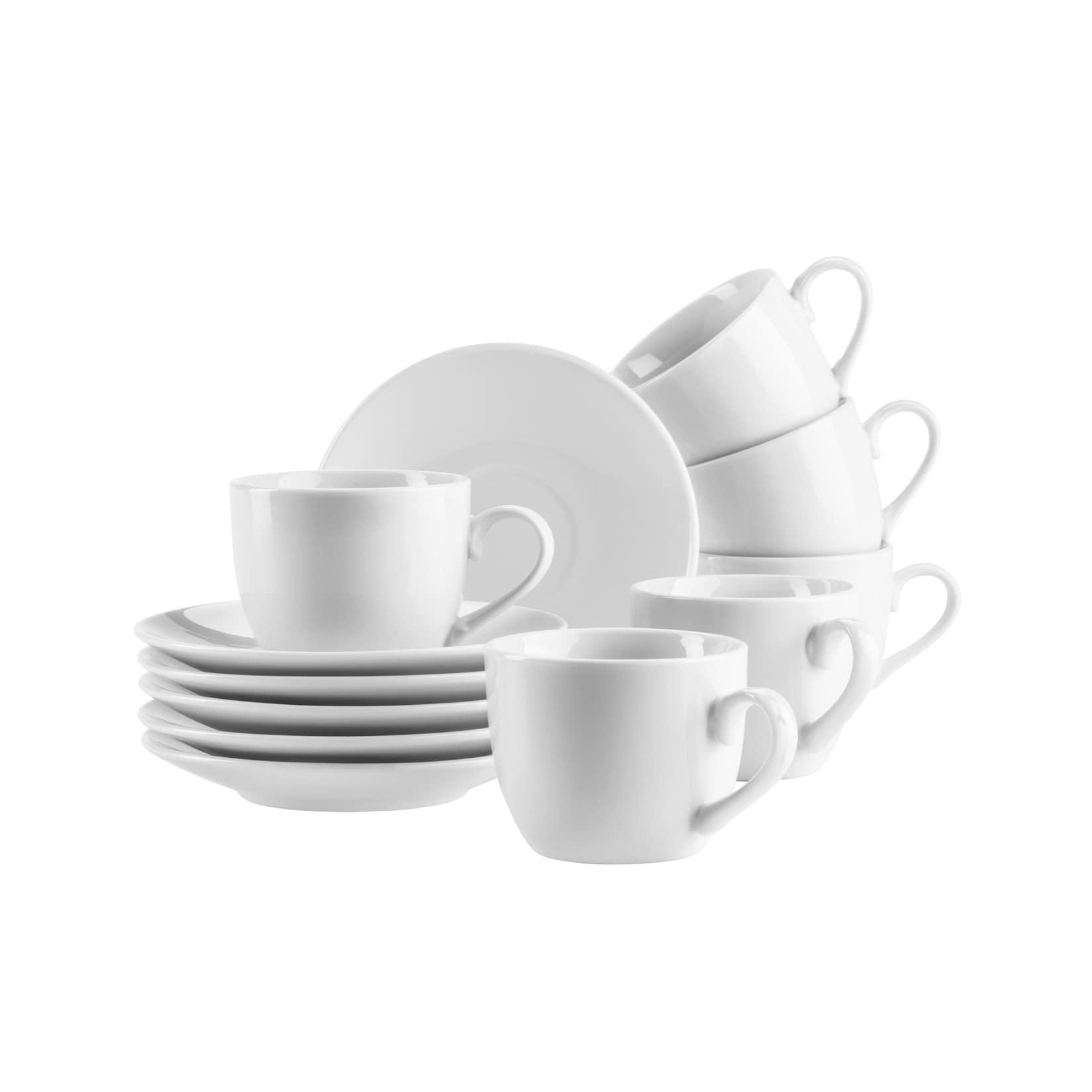 Mäser Espressotassen-Set, Porzellan Barca Weiß