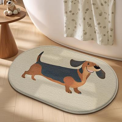 Combo Retail Shop Adorable Cartoon Dog Bath Mat, Super Soft Memory Foam, Instant Water Absorption, Quick Dry Anti Slip Bathroom Rug adorable Paws 50x80cm