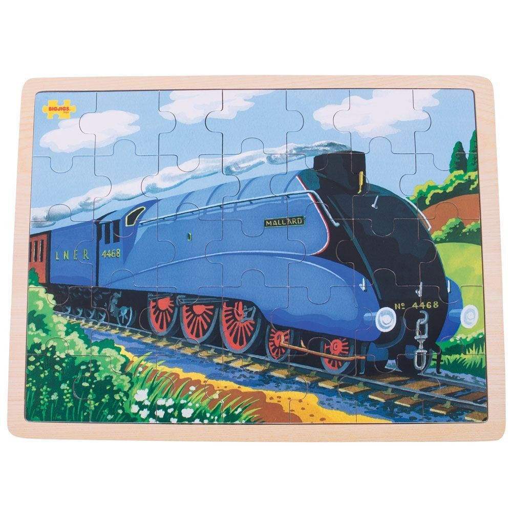 BigJigs Houten Puzzel Mallard Trein met 35 onderdelen