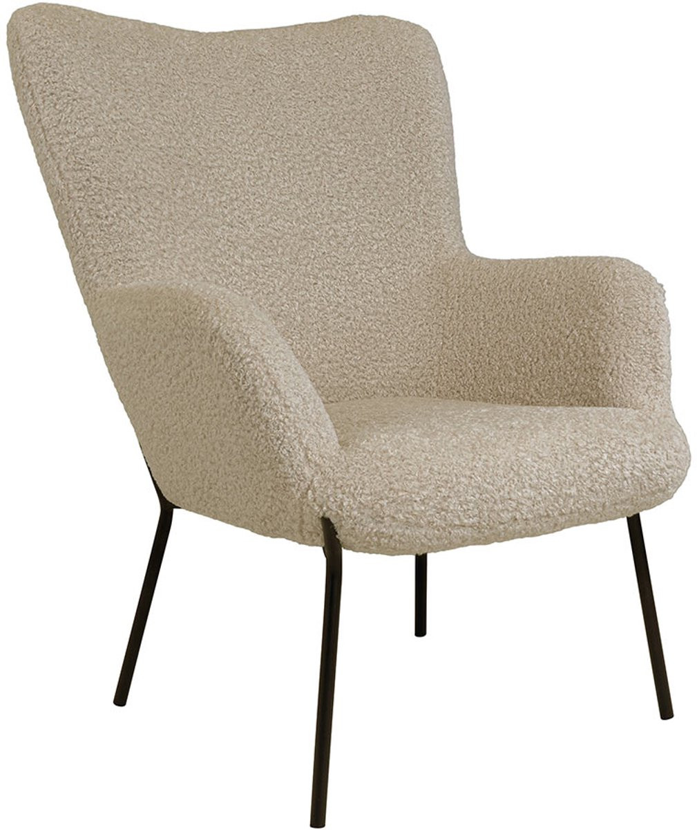 Scandinavian lounge fauteuil Helvi beige teddy