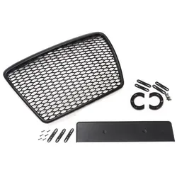 Frontgrill Sport schwarz mit Kennzeichenhalter passend für Audi A6 4F Vor-Facelift