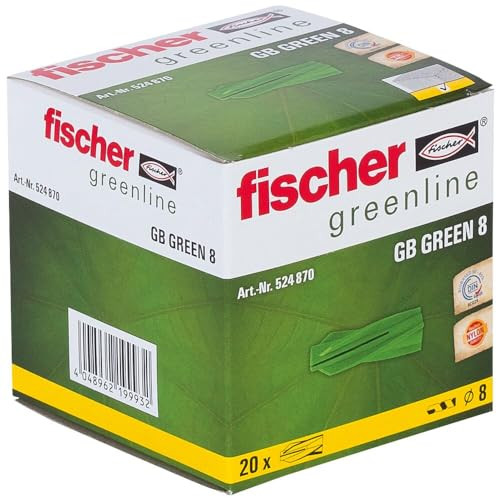 fischer Gasbetonpluggen GB Green 8, 20 stuks