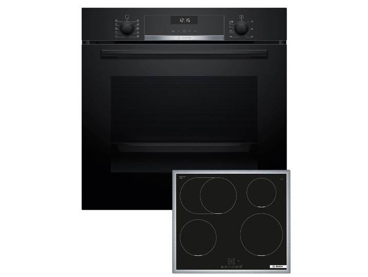 BOSCH Backofen-Set HBD635CS64, 3D-Heißluft, AutoPilot 10, PowerBoost-Funktio, Bräterzone