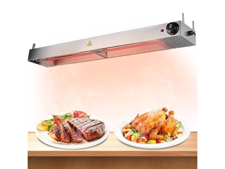 YAOYAOO Wärmebrücke Speisenwärmer aus Edelstahl für Buffets Infrarot-Warmhaltebeleuchtung für Gastro-Einsätze. Ideal für Partys, Catering & Restaurants. Hält warm, ohne auszutrocknen