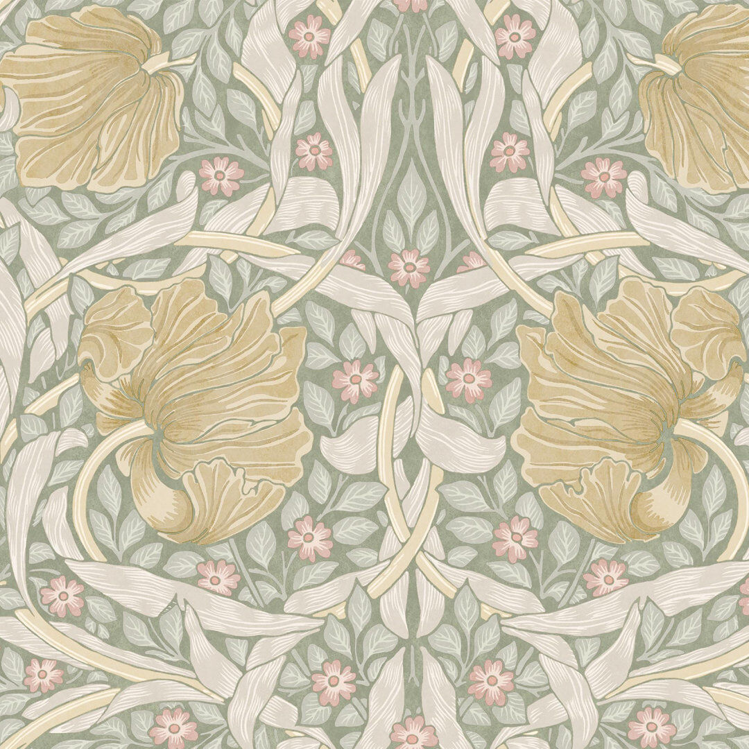 William Morris at Home Pimpernel Ocean Wallpaper Green 1,000cm L