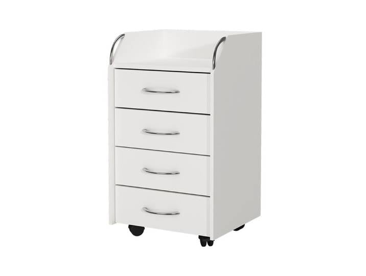 Caisson roulant Gwendolyn 36x40cm avec 4 tiroirs Blanc Vicco 40310