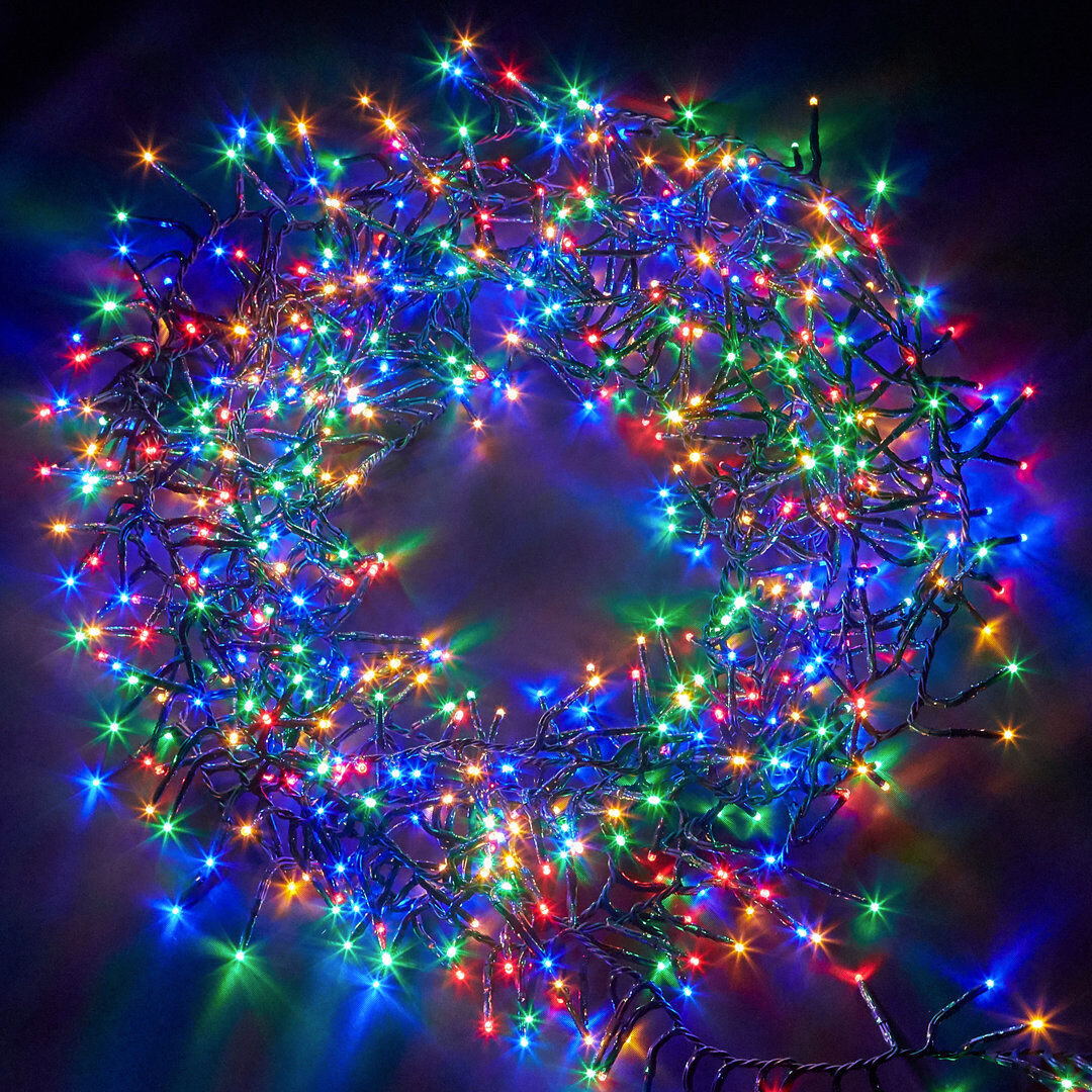 The Seasonal Aisle NETTA Cluster Fairy Christmas Lights - 2000 LED / 24M Lit-Length Multi-Coloured 1cm H X 2,400cm L X 1cm D