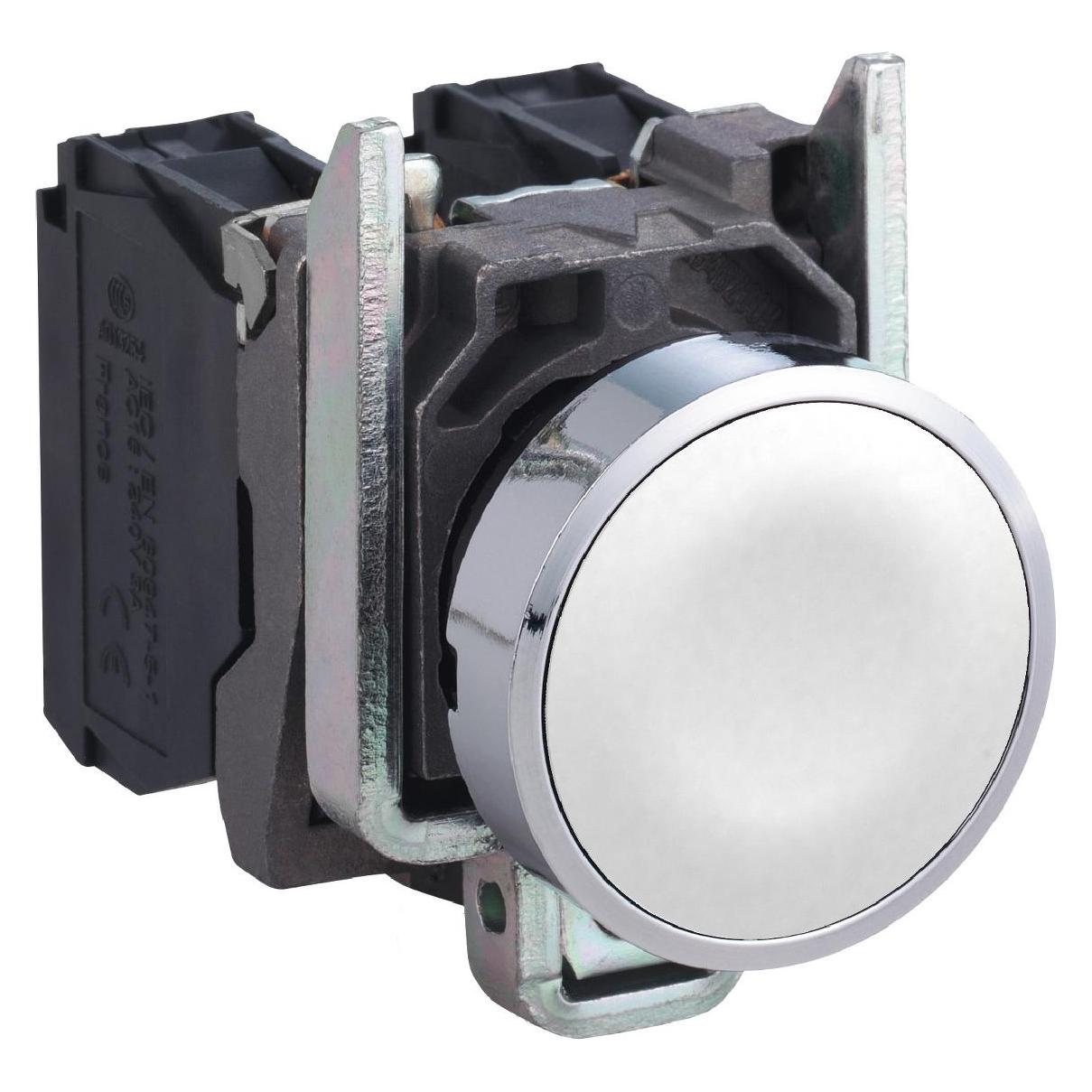 Schneider Electric Pushbutton 22mm white Flush Round 1NO (XB4BA11)