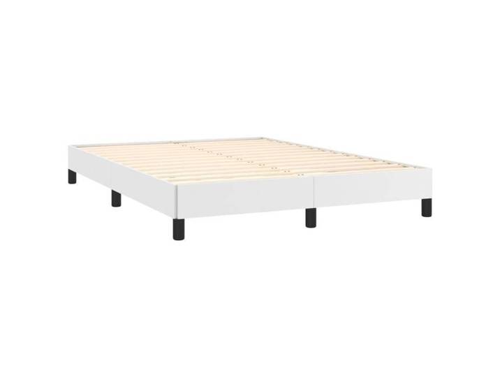 Magnifique Cadre de lit Double - extra confortable - Sommiers à lattes - sans matelas blanc 140x200cm similicuir 4896