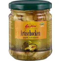 Gustoni Artischocken, gegrillt, in Kräuteröl bio