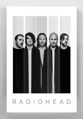 Inspire Picks Radiohead The Bends Album Cover Poster Retro Rock Music Wall Art Canvas 12 40x50cm No Frame