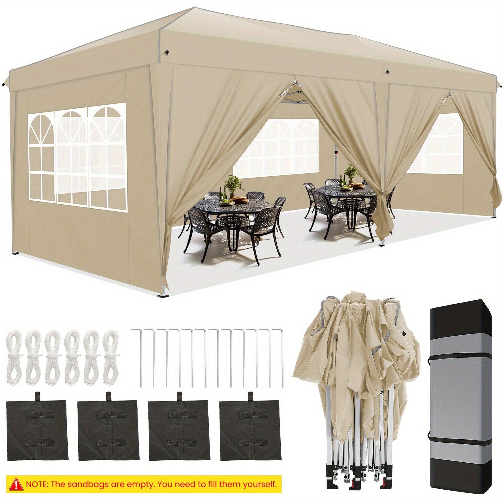 Pop-Up-Zelt - Überdachung - Partyzelt - Marktzelte - Gartenpavillon - 3x6 Meter - Aluminiumgestell