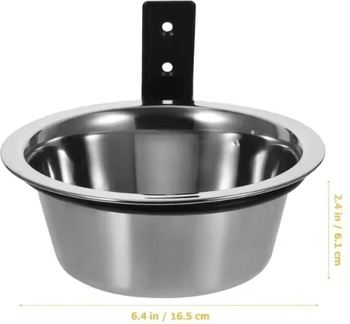 Inspire Picks Wall Mounted Stainless Steel Elevated Pet Feeding Bowl For Dogs & Cats 6 Inch