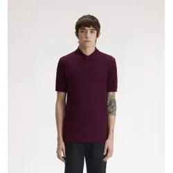 Fred Perry für Herren. M6000 Einfarbiges Poloshirt in Granatrot (S), Lässig, Kastanienbraun, Baumwolle, Kurzarm