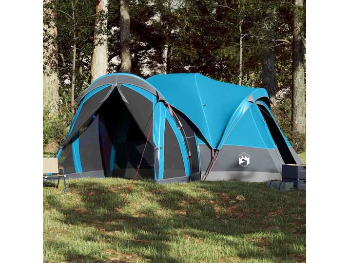 Tente familiale Tipi pour 8 personnes, bleue, imperméable