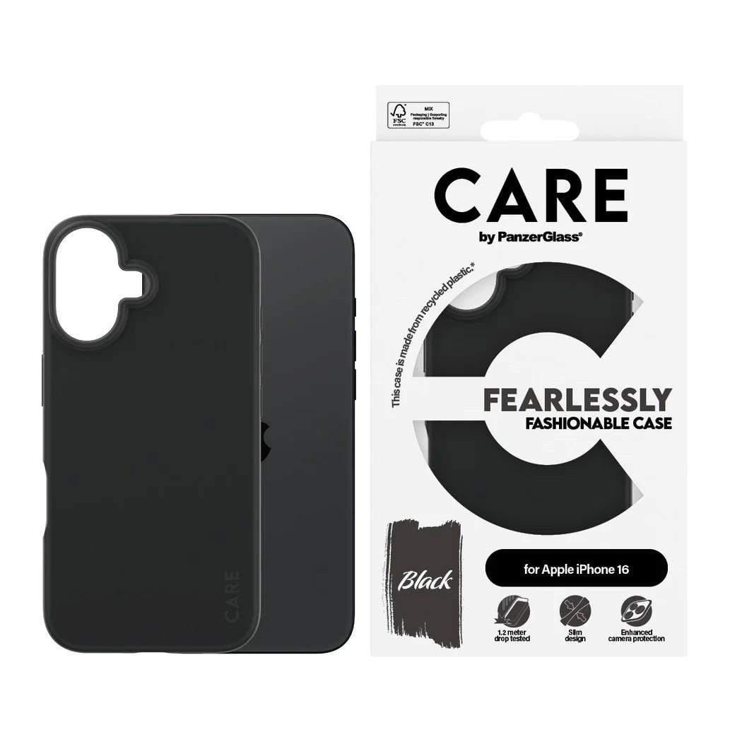 CARE by PanzerGlass Fashionable Case Schwarz iPhone 16