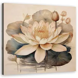 WANDBILD blumen lilien botanik