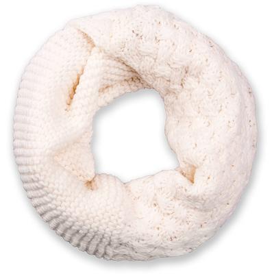 Strickschal STYLEBREAKER "Strick Loop mit Mustermix", Damen, weiß (creme, weiß), Obermaterial: 100% Viskose CV., Modisch, Modetücher