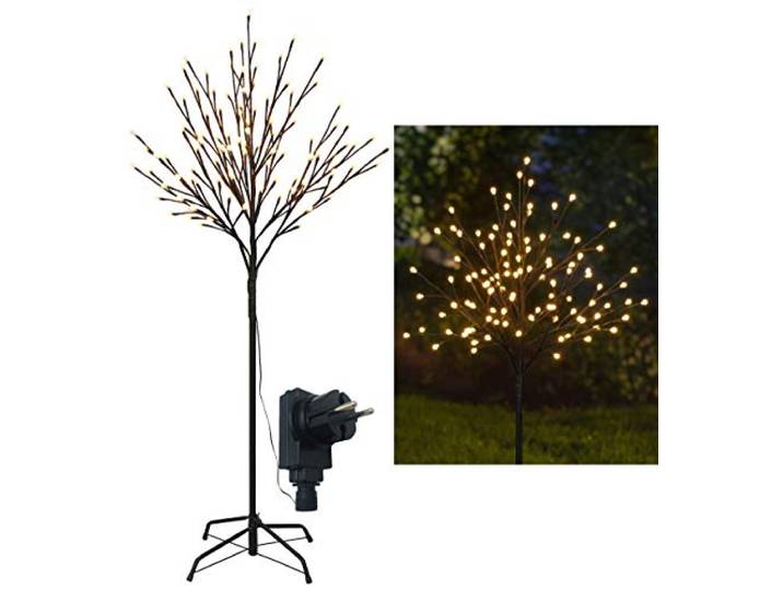 LED Lichterbaum mit 108 warm-weißen Lichtern beleuchtet, 120 cm hoch, die Lichterzweige sind flexibel, Weihnachtsbaum mit Lichterkette