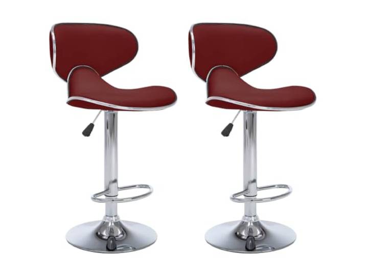 GHVBNMF Barhocker 2er Set Weinrot Kunstleder Höhenverstellbar Ergonomische Bistrostühle mit 360 Grad Drehung und Schaumstoff Polsterung für Küche, Kochinsel, Esszimmer und Hausbar.