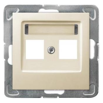 Ospel IMPRESJA ecru Doppel-Datenbuchsengehäuse (GPK-2Y/p/27) (GPK-2Y/p/27)