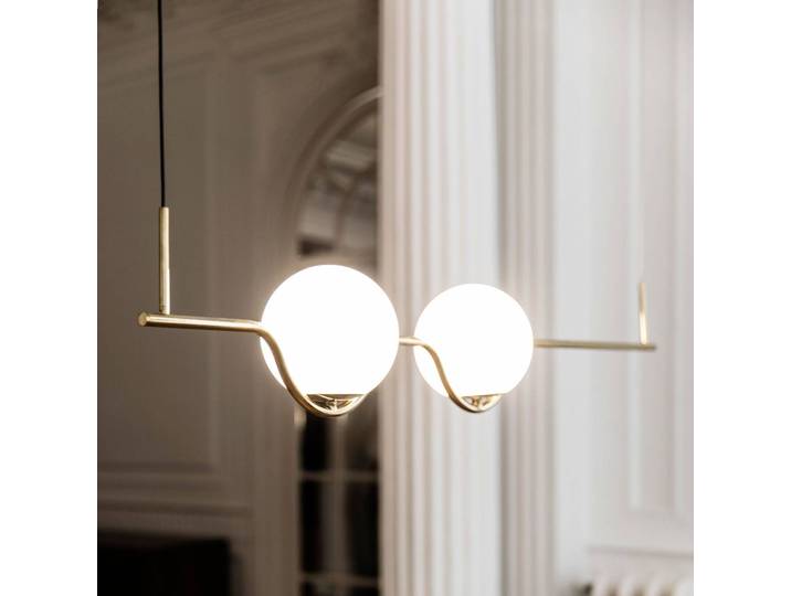 FARO BARCELONA Designer Hängeleuchte Le Vita, messing / gold, für Wohn- / Esszimmer, Aluminium, Design