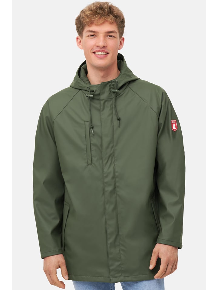 Derbe Regenjacke in Khaki - M