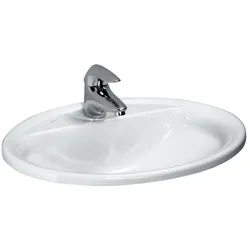 LAUFEN Pro B Einbau-Waschtisch 8139510001041 56x44 cm, Einbau von oben, weiß, 1 Hahnloch