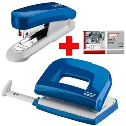 Novus Locher-Tacker-Büroset »Evolution Twin Set fresh« blau