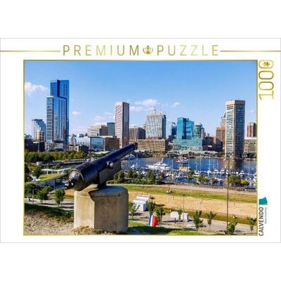 CALVENDO Puzzle Inner Harbor mit Historic Ships und World Trade Center - Baltimore, Maryland | 1000 Teile Lege-Größe 64x48cm Foto-Puzzle für glücklich
