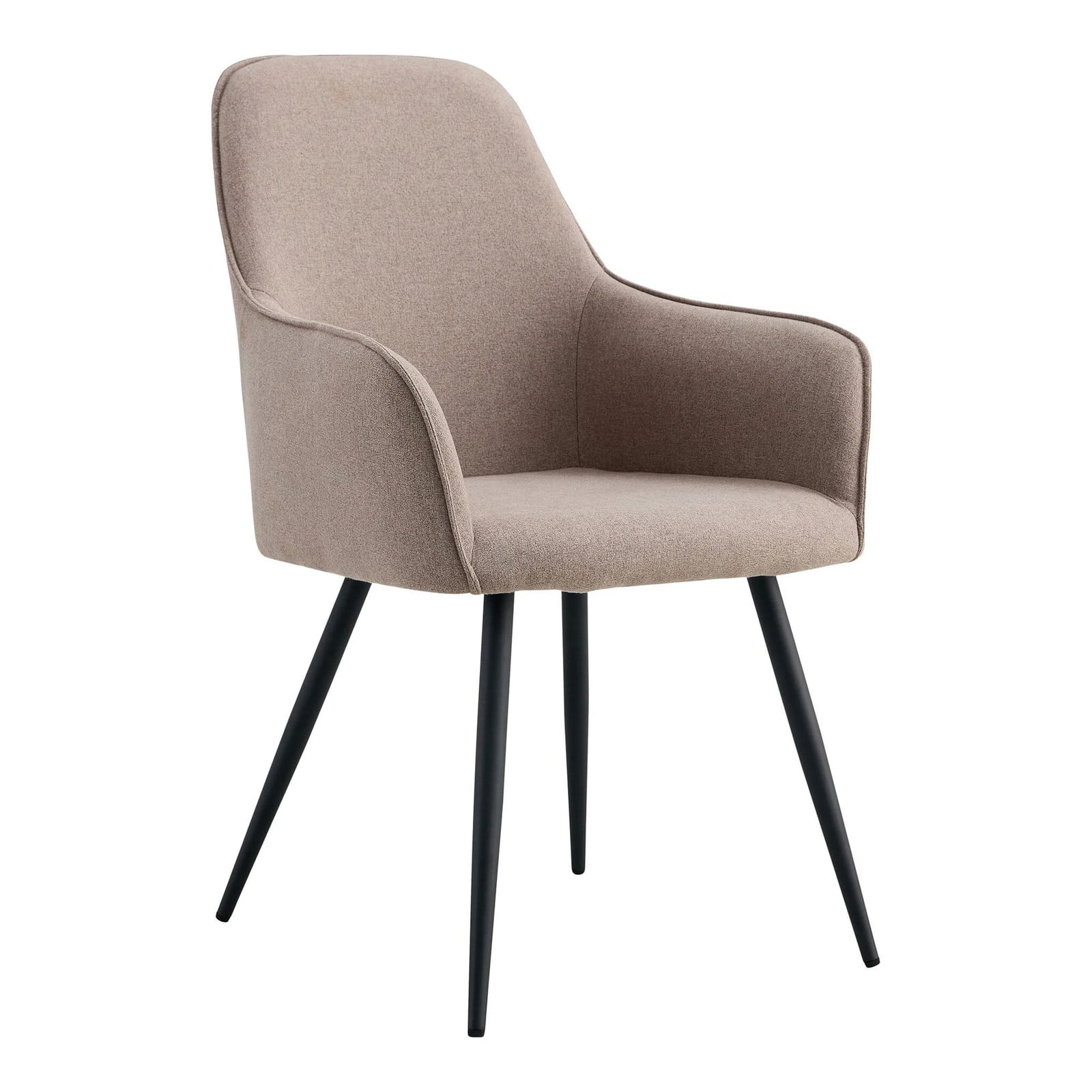 QUVIO Eetkamerstoel Vienna Set van 2 - Taupe en Zwart