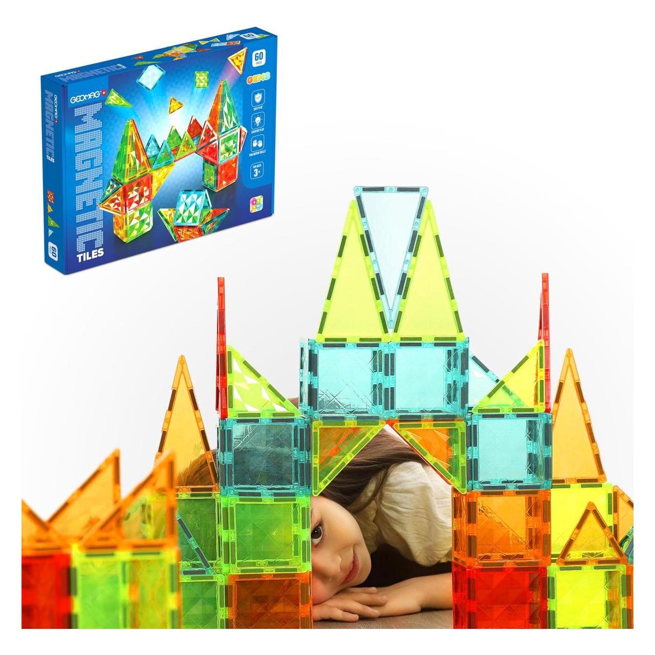 Geomag Magnetic Tiles Gems 60 Teile (4103)