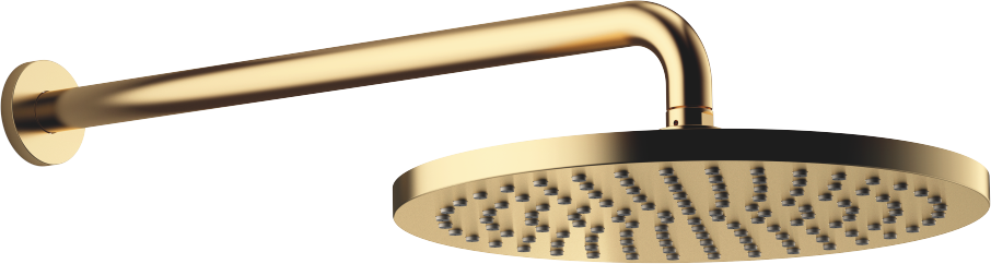 Dornbracht match0 28679970-28 avec raccordement mural, saillie 450 mm, Ø 300 mm, laiton brossé