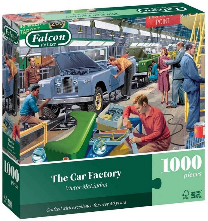Jumbo Games Puzzle 1000 pcs Falcon : The Car Factory - Jumbo