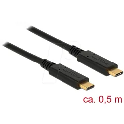 DELOCK 85529 - Kabel USB 10 Gb/s C-Stecker > C-Stecker 5 A 0,5 m