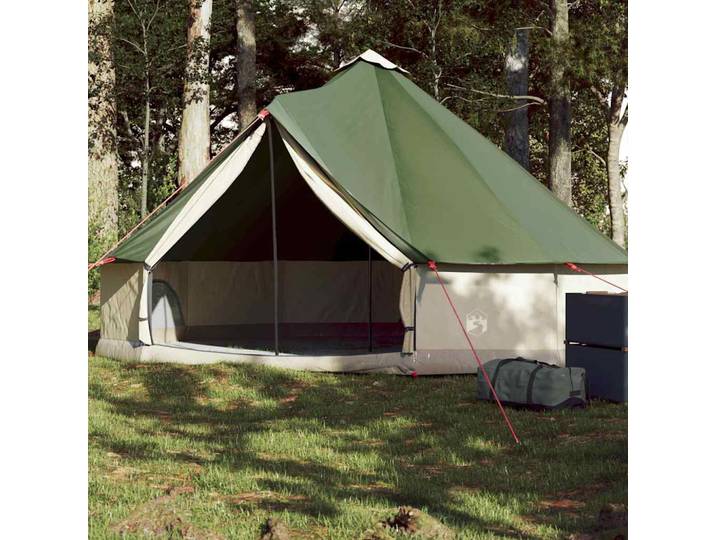 vidaXL Tipi-Familienzelt 6 Personen Grün Wasserdicht