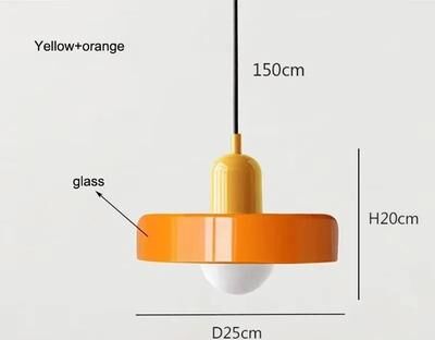Inspired Living Nordic Elegance Retro Glass Pendant Light LED Indoor Hanging Light Fixture For Living Room & Dining b4 warm White 220v