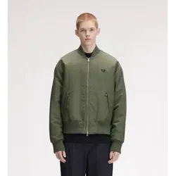 Fred Perry für Herren. J3318 Gepolsterte Bomberjacke Tennis grün (M), Lässig, Recyceltes Nylon