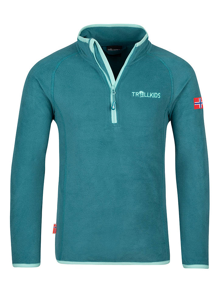 Trollkids Fleecepullover "Nordland" in Blau - 92
